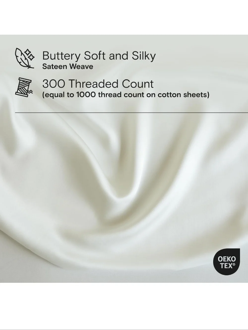 DOZ by SIJO King Bamboo Sheet Set Cooling Viscose Luxury Ivory 3pc NWT